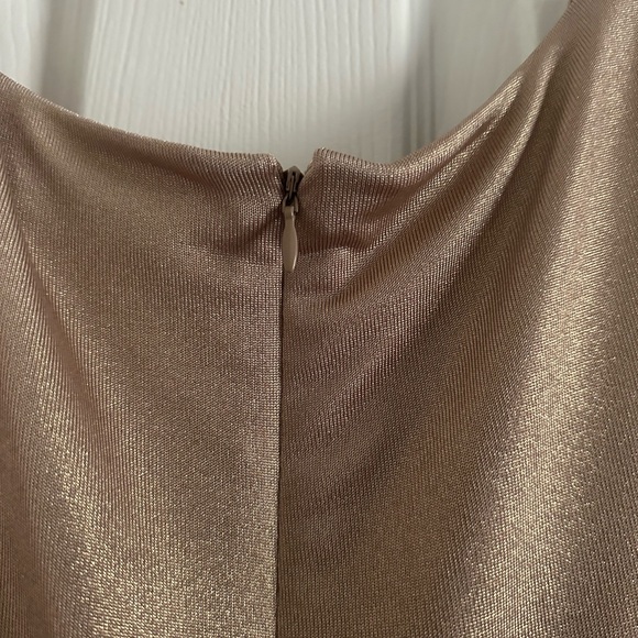 Lauren Ralph Lauren Foil-Print Jersey Surplice Gown Gold size 8 - Picture 7 of 10